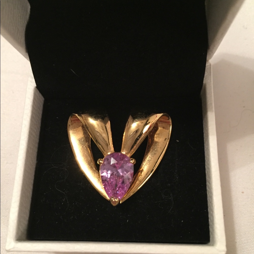 NWOT 18 karat Gold Amethyst Pendant